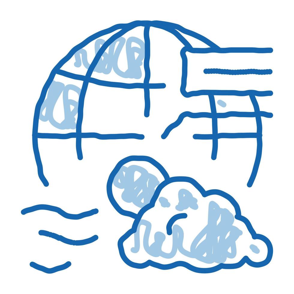 climatologia ciência doodle ícone ilustração desenhada à mão vetor