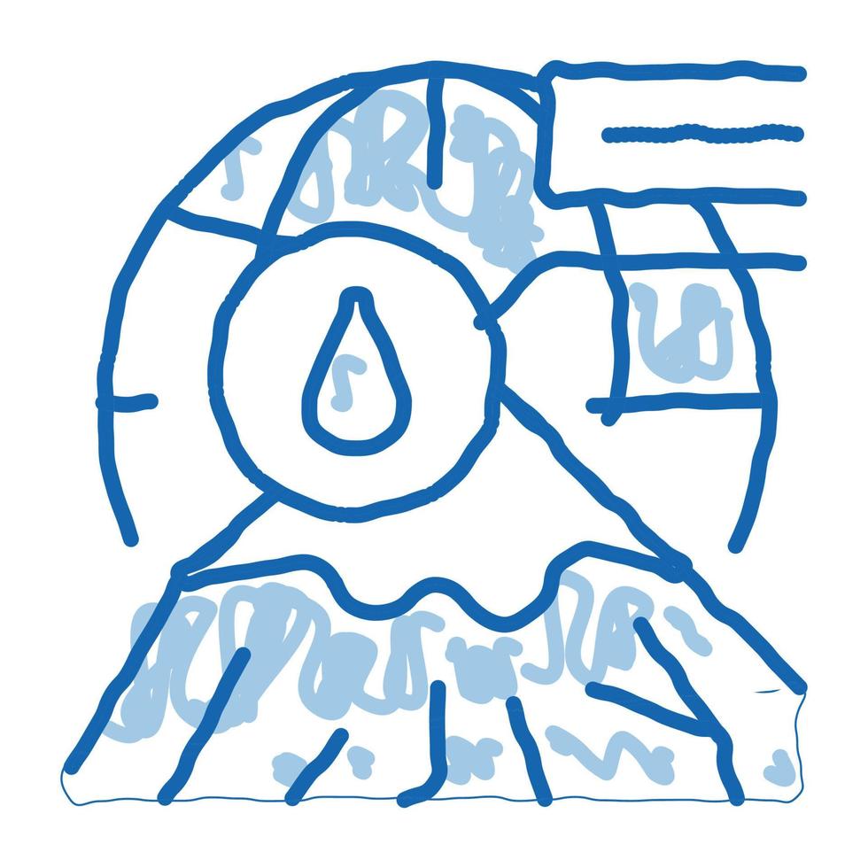 ícone de doodle de ciência de criolitologia ilustração desenhada à mão vetor