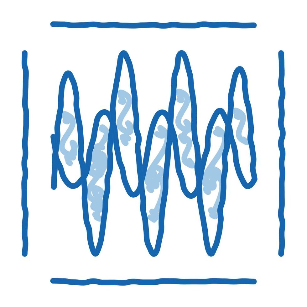 ícone de doodle de diagnóstico de som ilustração desenhada à mão vetor