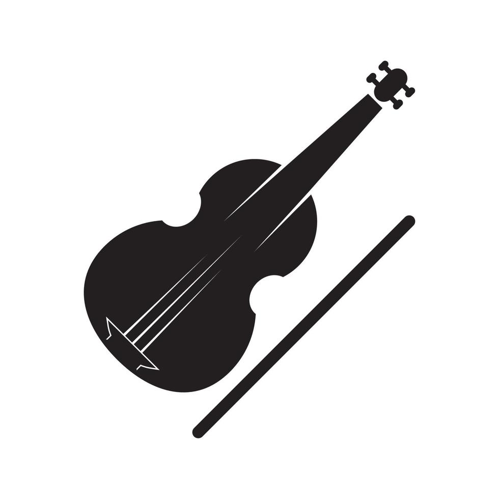 vetor de ícone de violino