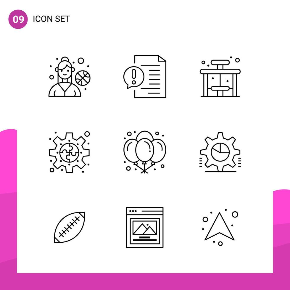 pacote de conjunto de ícones de contorno de 9 ícones de linha isolados em fundo branco para impressão de design de site responsivo e aplicativos móveis fundo de vetor de ícone preto criativo