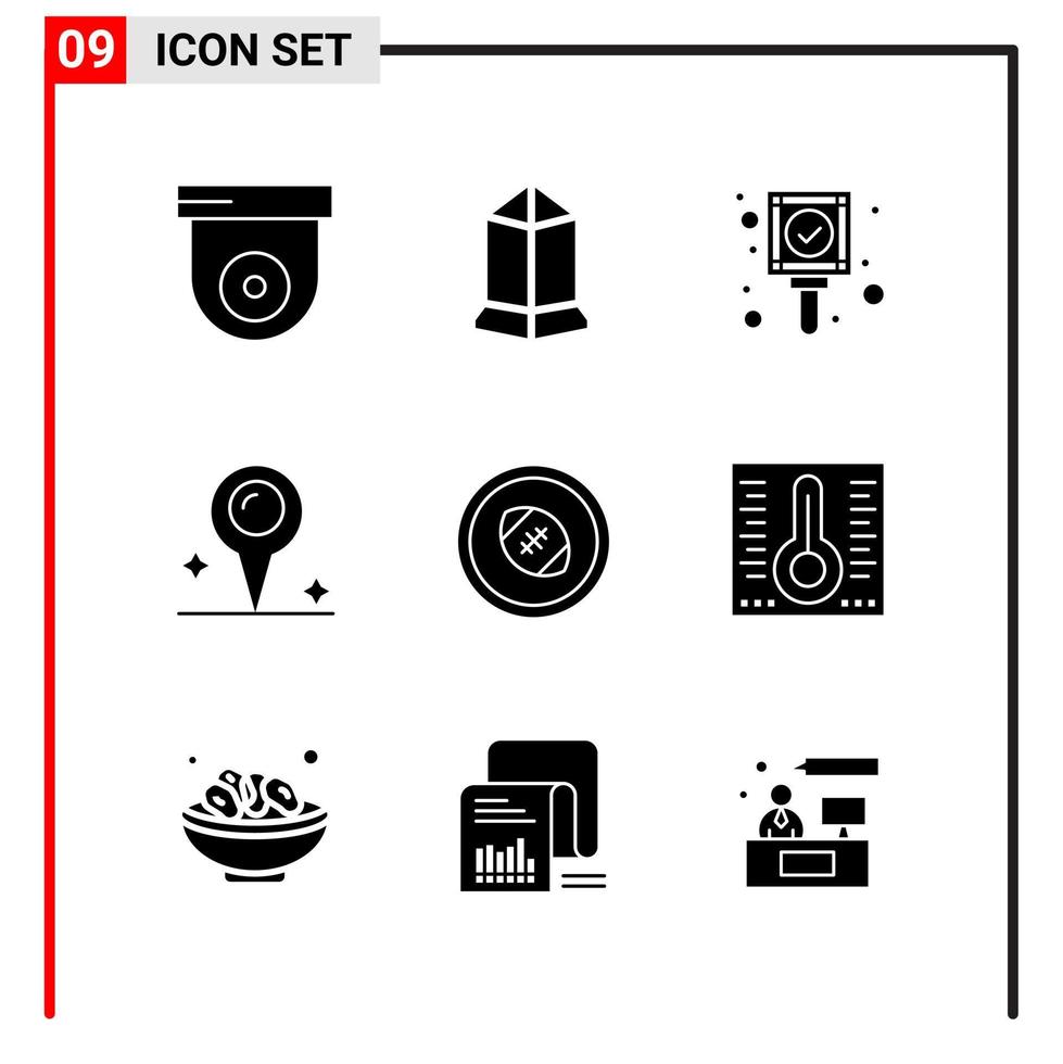 9 ícones gerais para impressão de design de site e aplicativos móveis 9 sinais de símbolos de glifos isolados no fundo branco 9 pacote de ícones fundo criativo do vetor de ícones pretos