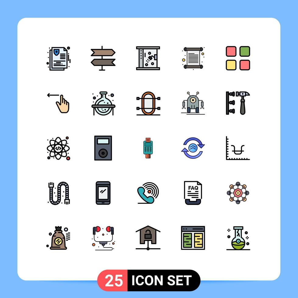 pacote de ícones vetoriais de estoque de 25 sinais e símbolos de linha para educação calc banheiro fatura convite editável elementos de design vetorial vetor