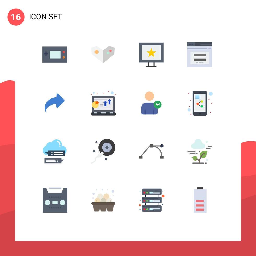pacote de ícones vetoriais de estoque de 16 sinais e símbolos de linha para direção e-mail cinema site pacote editável seguro de elementos de design de vetores criativos