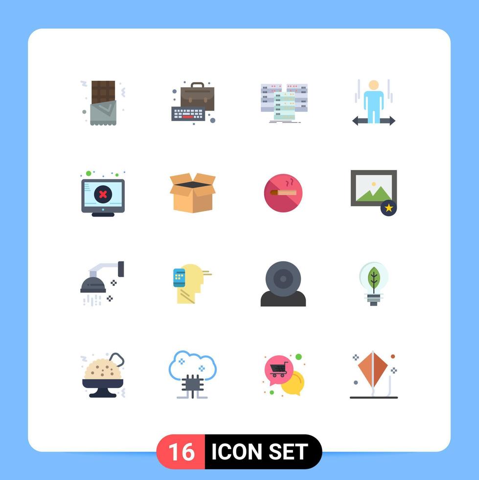 pacote de ícones vetoriais de estoque de 16 sinais e símbolos de linha para o pacote editável do usuário da seta central esquerda da tela de elementos criativos de design vetorial vetor