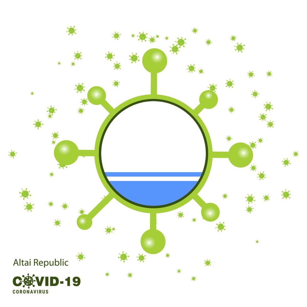 república de altai coronavius fundo de conscientização fique em casa fique saudável cuide de sua própria saúde ore pelo país vetor