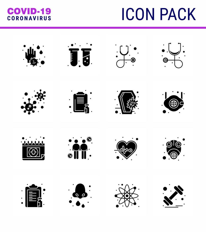 conjunto simples de ícone do pacote de ícones azul 25 de proteção covid19 incluído diagnóstico de vírus de saúde infecção coronavírus viral coronavírus 2019nov elementos de design de vetor de doença