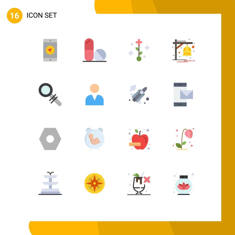 pacote de interface de usuário de 16 cores planas básicas de administrador, aparência de cuidados de saúde, pacote editável de notificação de elementos de design de vetores criativos