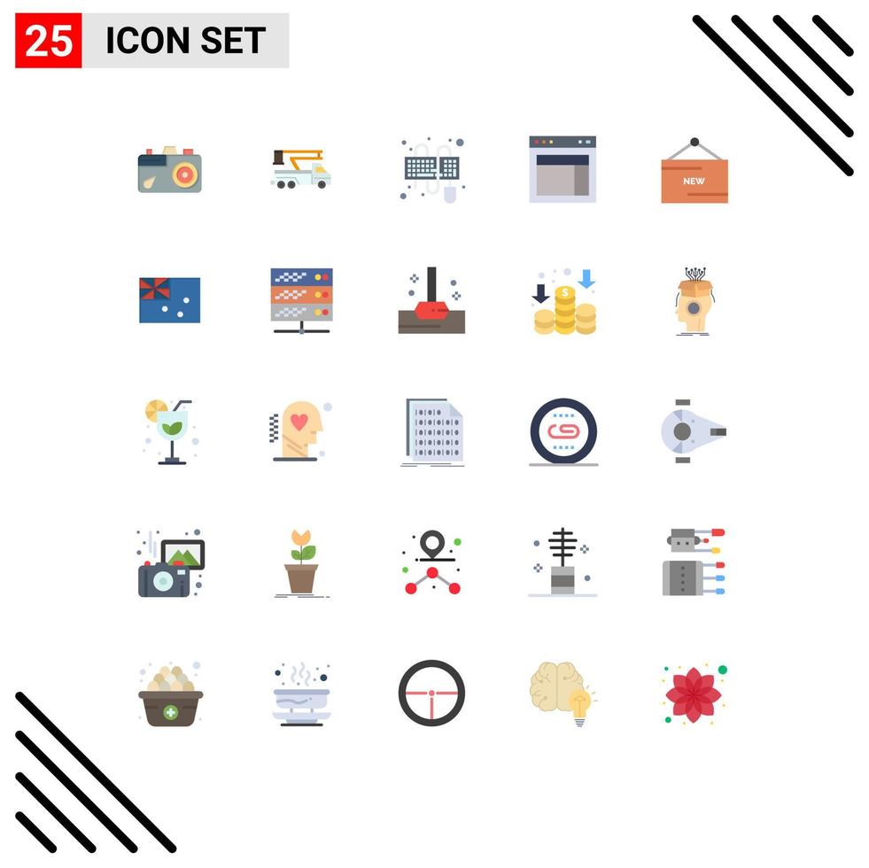 25 ícones criativos sinais e símbolos modernos de layout de transporte do site site mouse editável elementos de design vetorial vetor