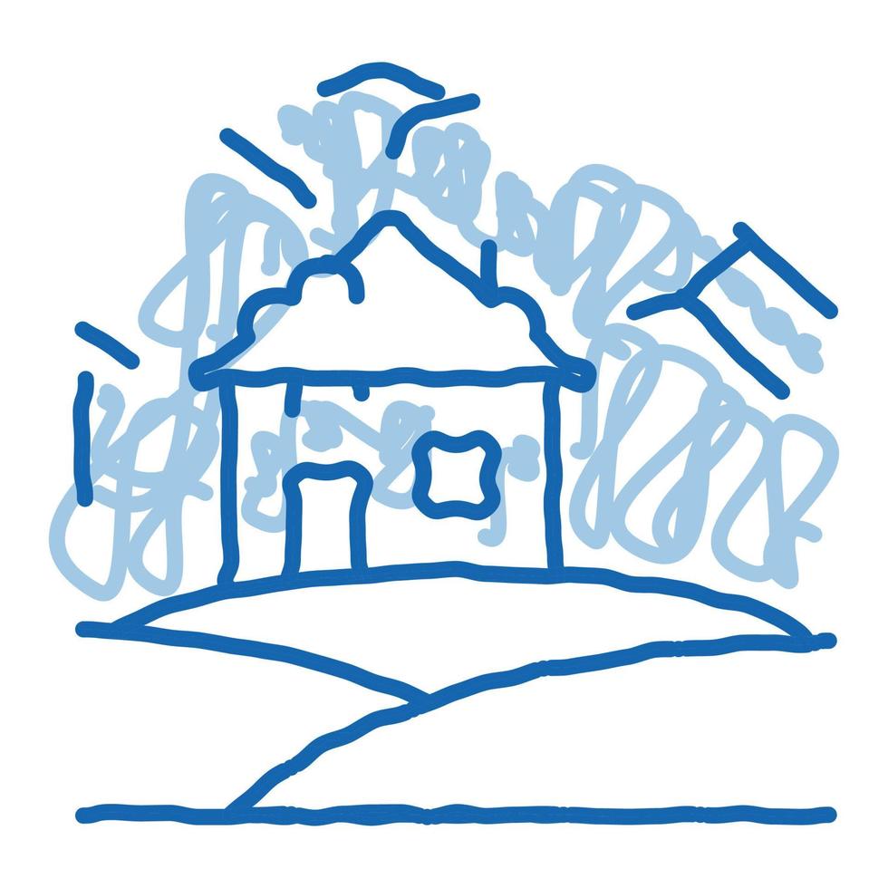 ícone de doodle de casa ártica ilustração desenhada à mão vetor