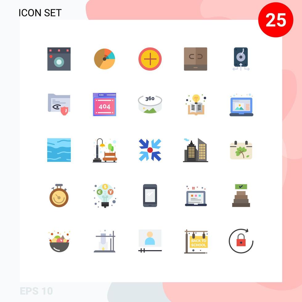 conjunto de 25 cores planas vetoriais na grade para decoração de gráfico de móveis de backup elementos de design vetorial editáveis pelo usuário vetor