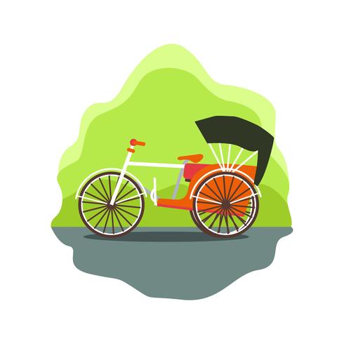 Ilustração de Trishaw vetor