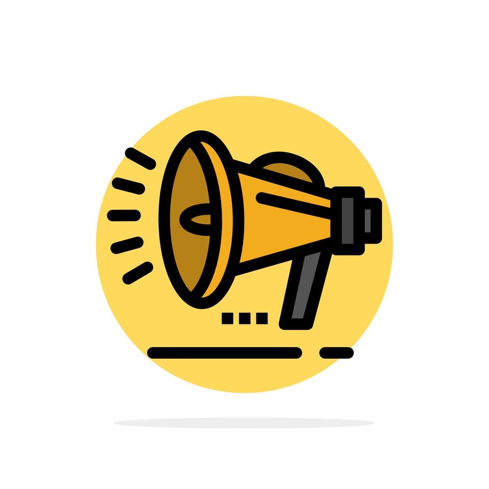 alto-falante alto-falante anúncio de voz abstrato círculo plano de fundo ícone de cor plana vetor