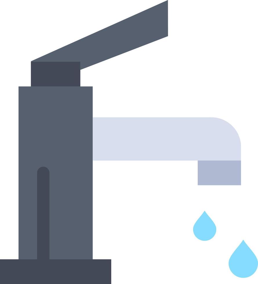 banho banheiro torneira de limpeza chuveiro ícone de cor plana modelo de banner de ícone de vetor