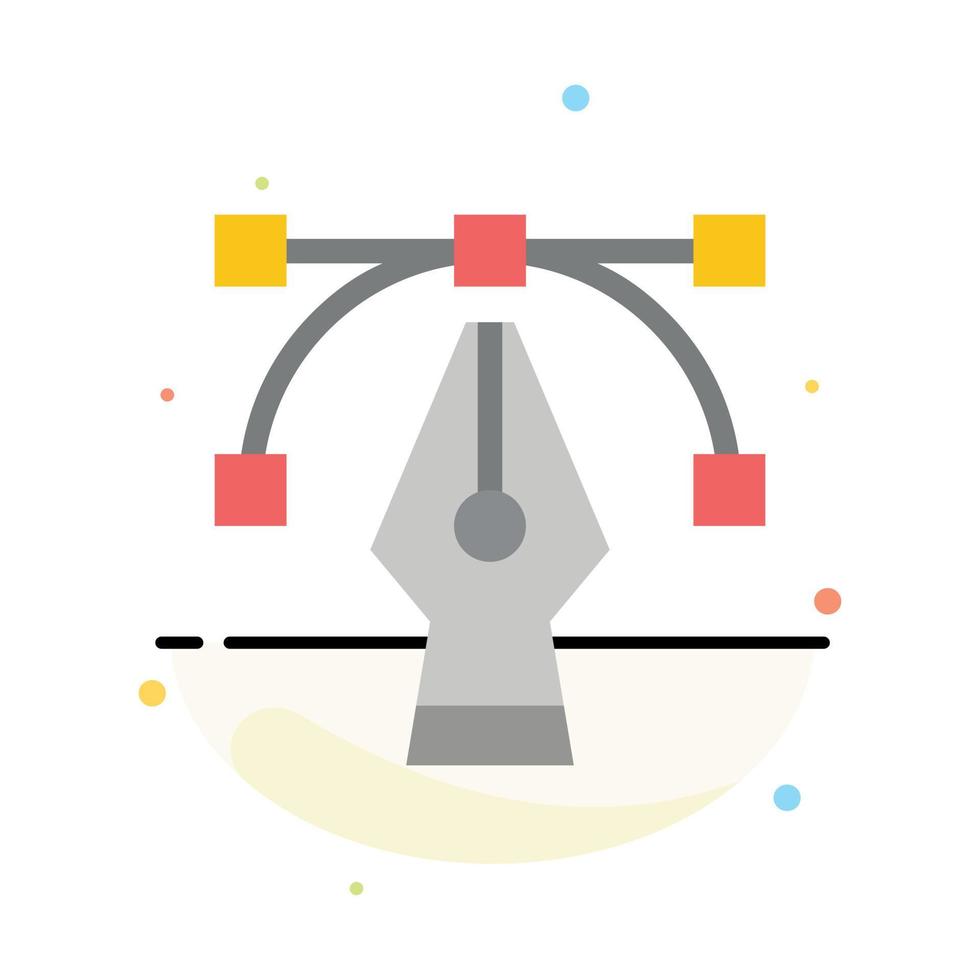 modelo de ícone de cor plana abstrata de ferramenta gráfica de design vetor
