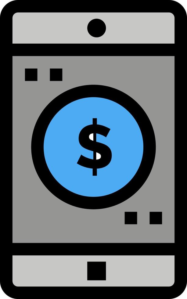 modelo de banner de ícone de vetor de ícone de cor plana de aplicativo móvel de aplicativo móvel