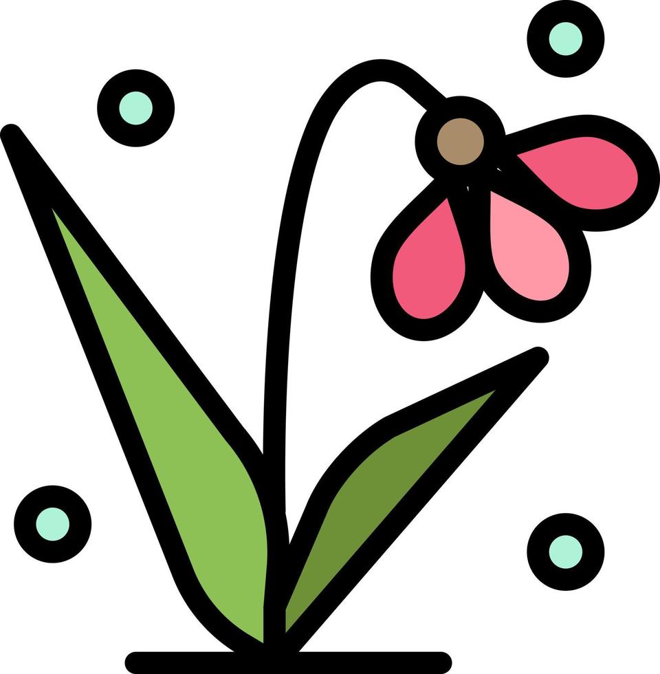 decoração planta de páscoa modelo de logotipo de negócios de tulipa cor lisa vetor