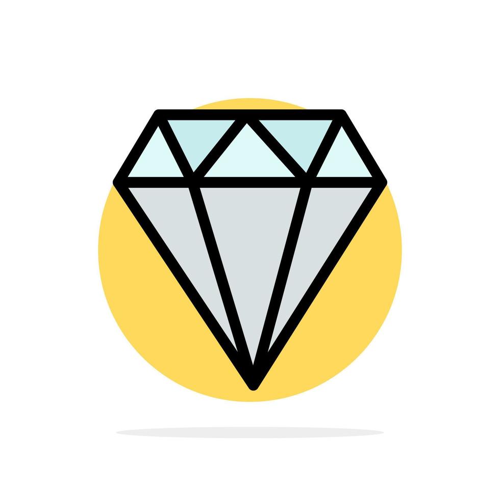 diamante jóia jóias gam abstrato círculo fundo ícone de cor plana vetor