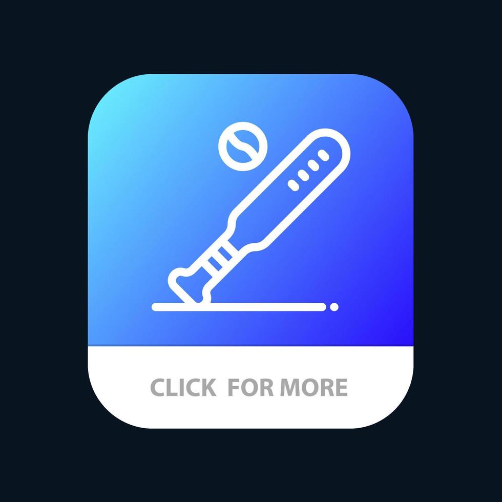 bola bastão de beisebol esportes eua botão de aplicativo móvel versão de linha android e ios vetor
