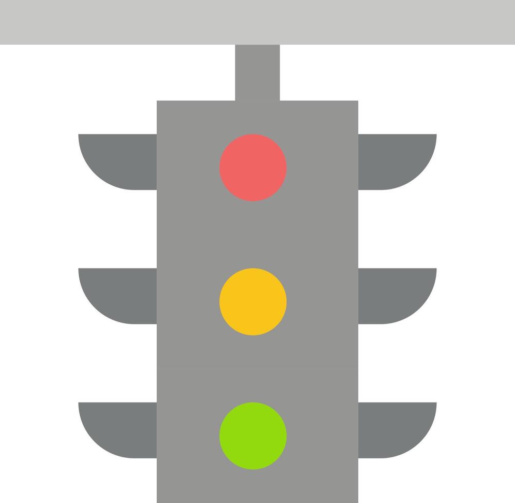 modelo de banner de ícone de vetor de ícone de cor plana de estação de sinal de luz