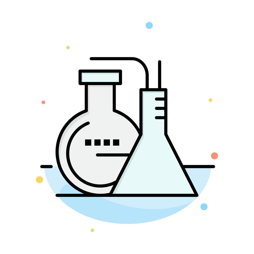 modelo de ícone de cor plana abstrata de energia de laboratório de reação química vetor