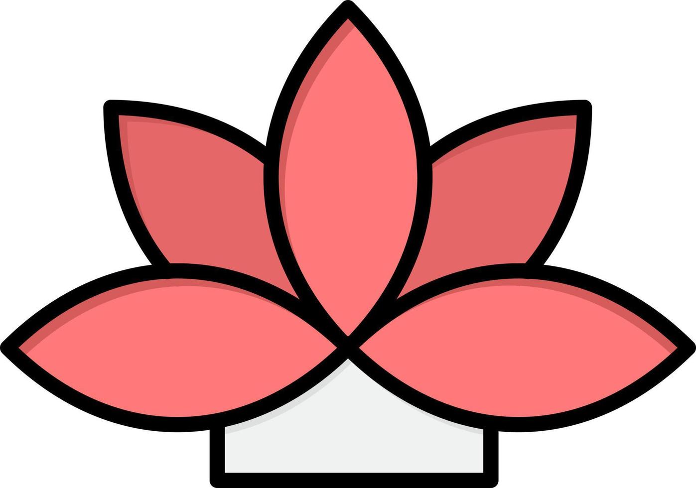 flor índia planta de lótus modelo de banner de ícone de vetor de ícone de cor plana
