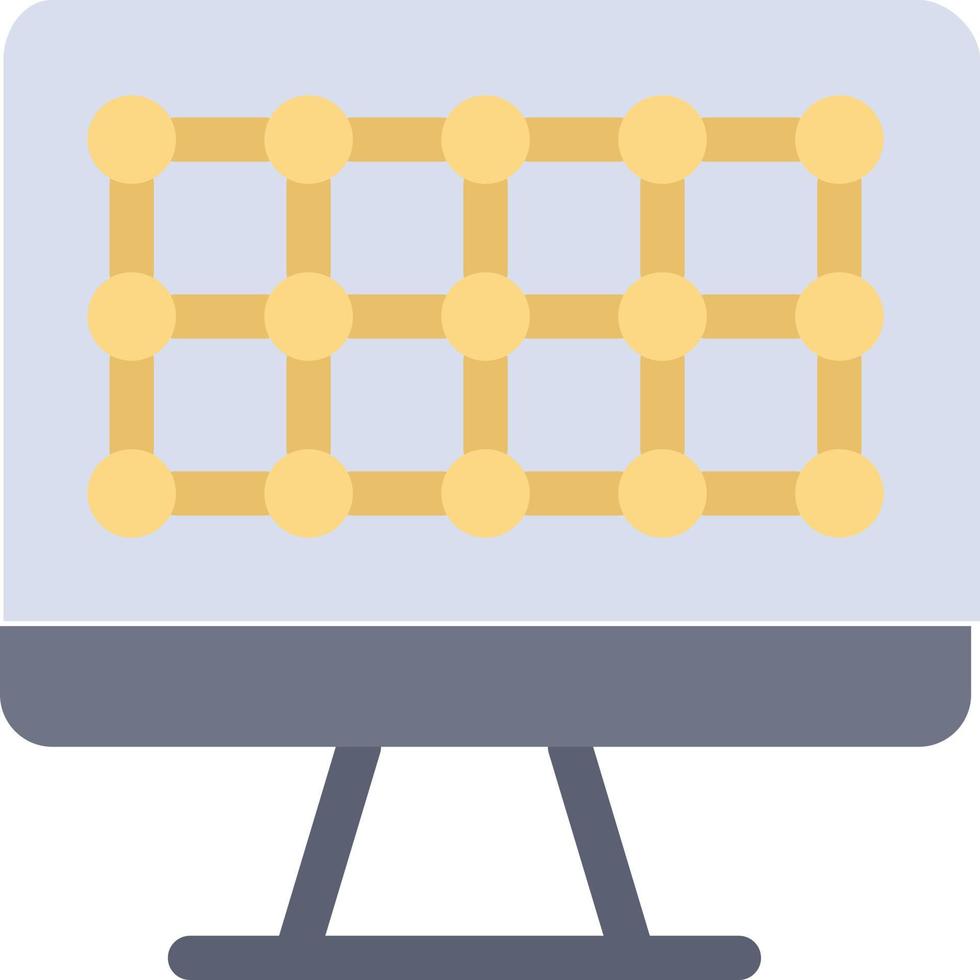 modelo de banner de ícone de vetor de ícone de cor plana de hardware de tecnologia de computador