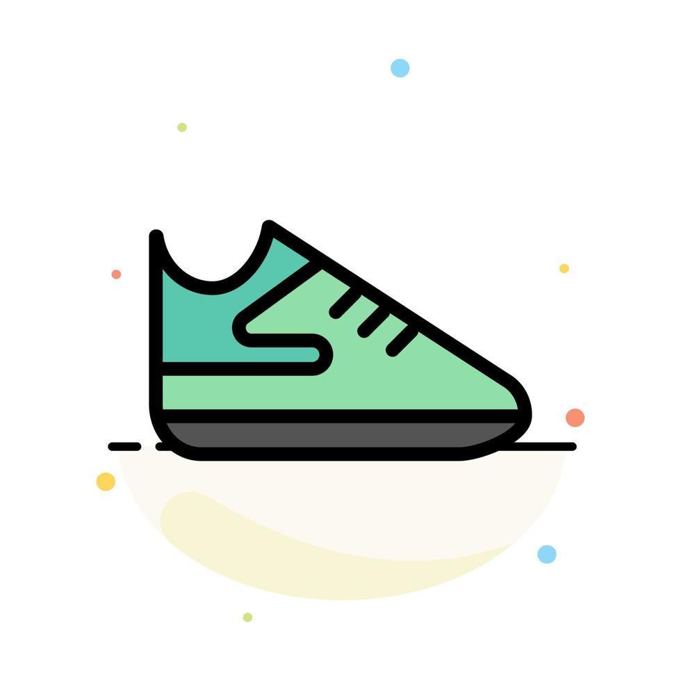 modelo de ícone de cor plana abstrata de esportes de sapatos de exercício vetor