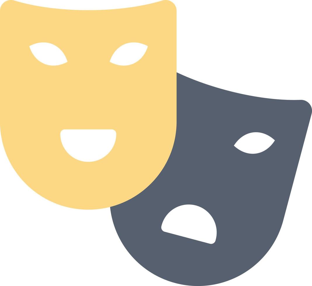 máscaras papéis teatro madrigal ícone de cor plana vetor modelo de banner