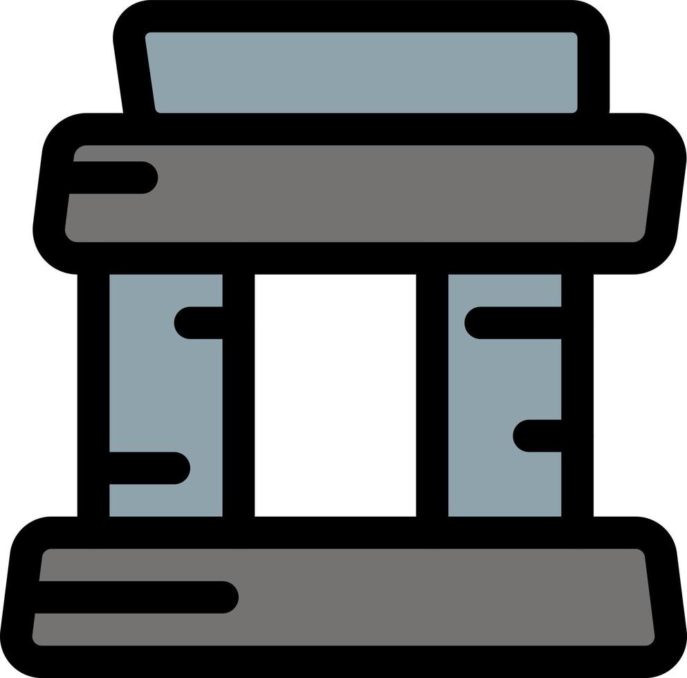 modelo de banner de ícone de vetor de ícone de cor plana de torre de paris marco