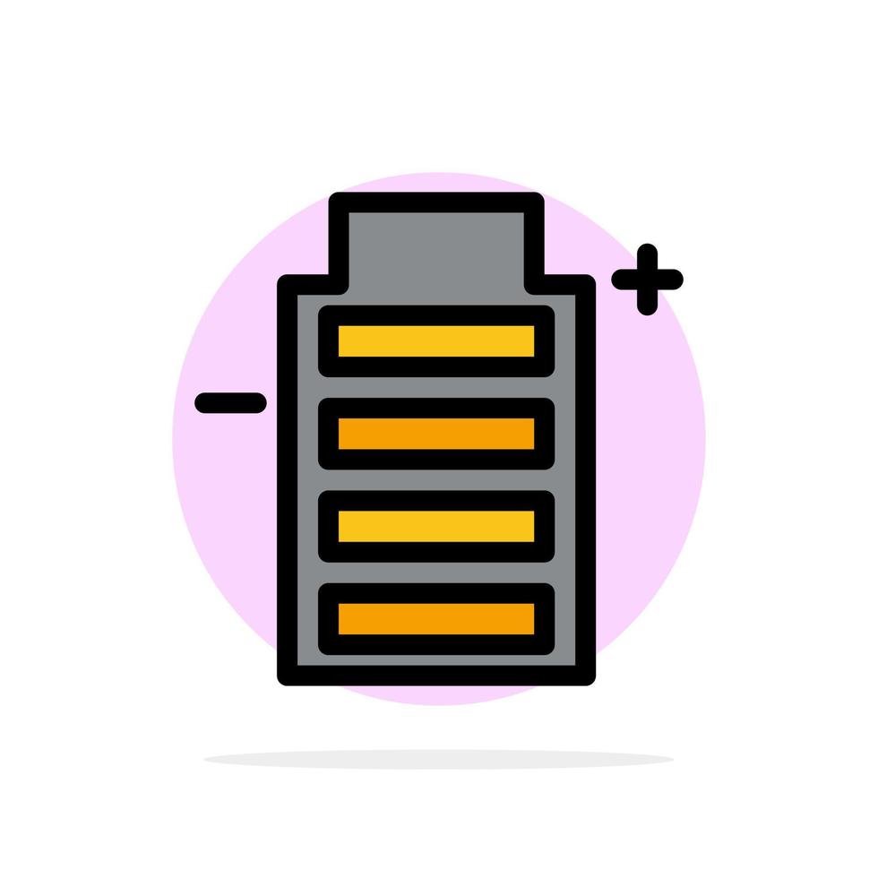 bateria ecologia energia ambiente abstrato círculo fundo ícone de cor plana vetor