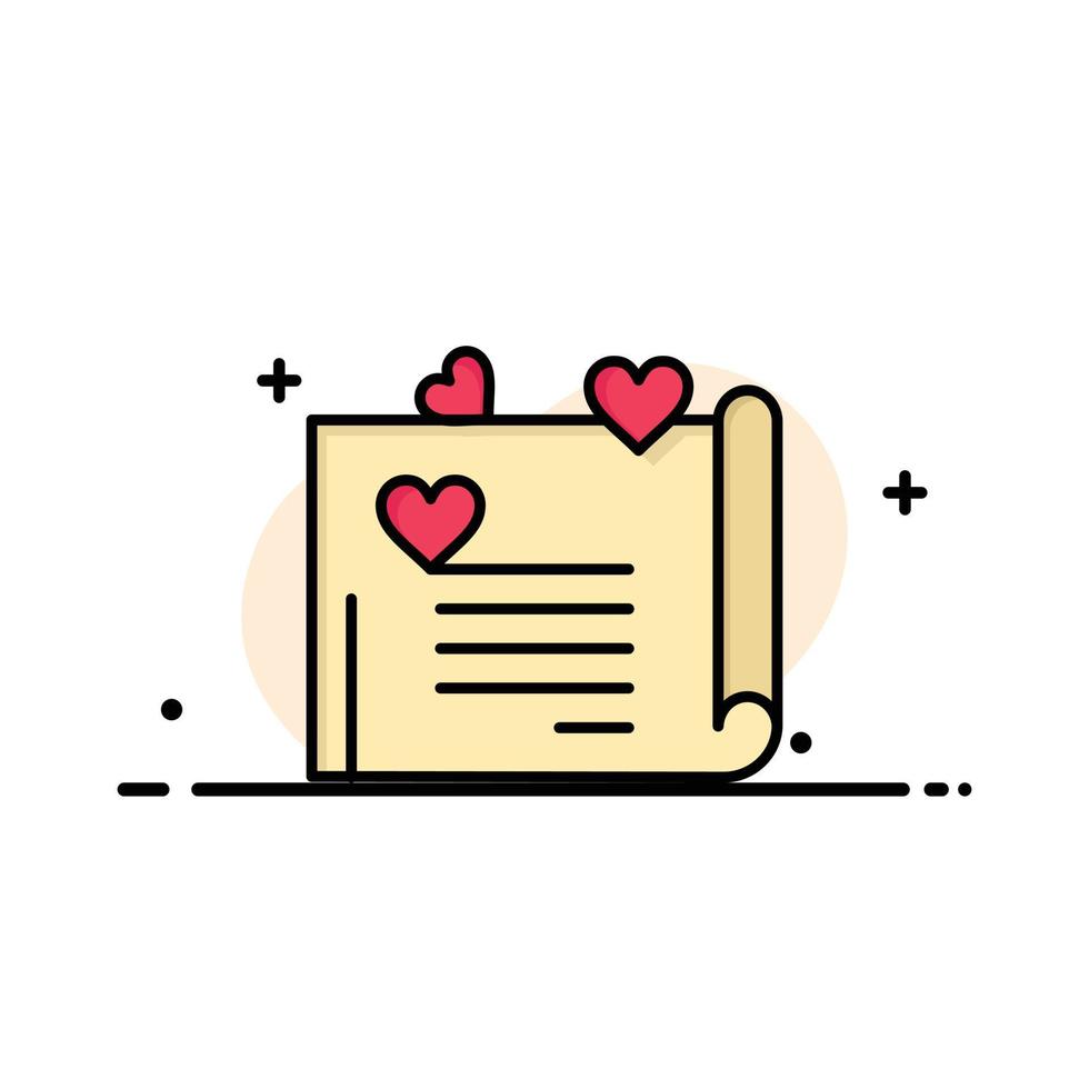 carta de amor cartão de casamento proposta de casal modelo de logotipo de negócios de amor cor lisa vetor