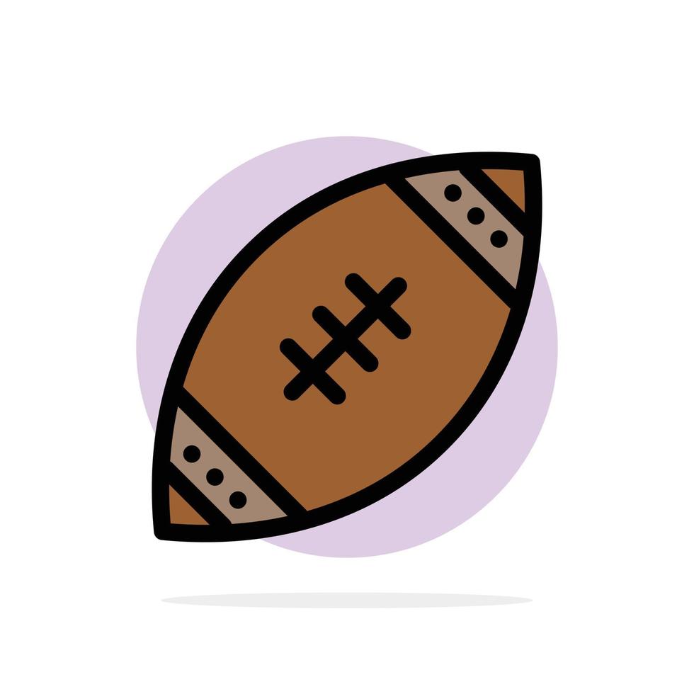 bola americana futebol nfl rugby círculo abstrato fundo ícone de cor plana vetor