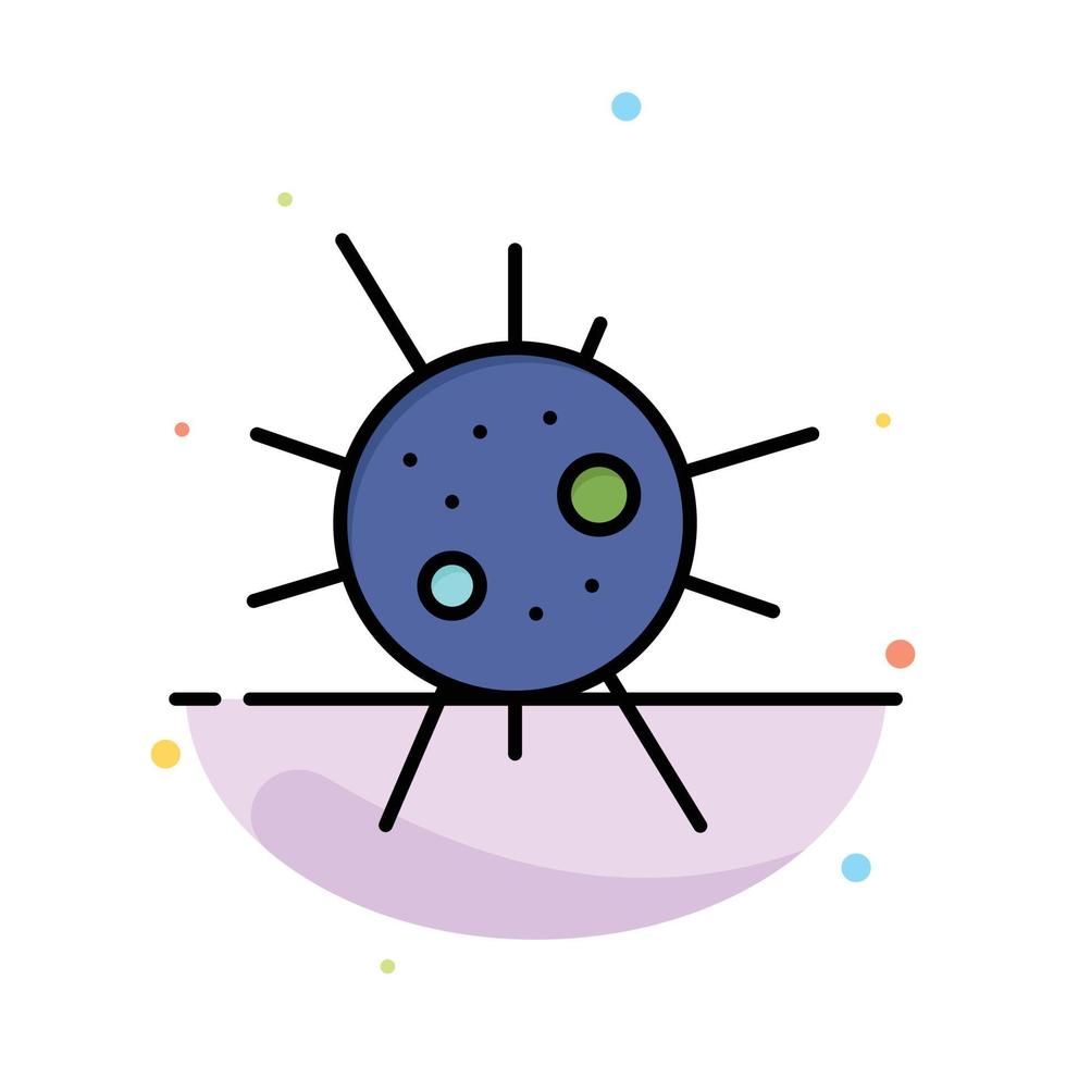 modelo de ícone abstrato de cor plana de vírus de doença de bactérias vetor