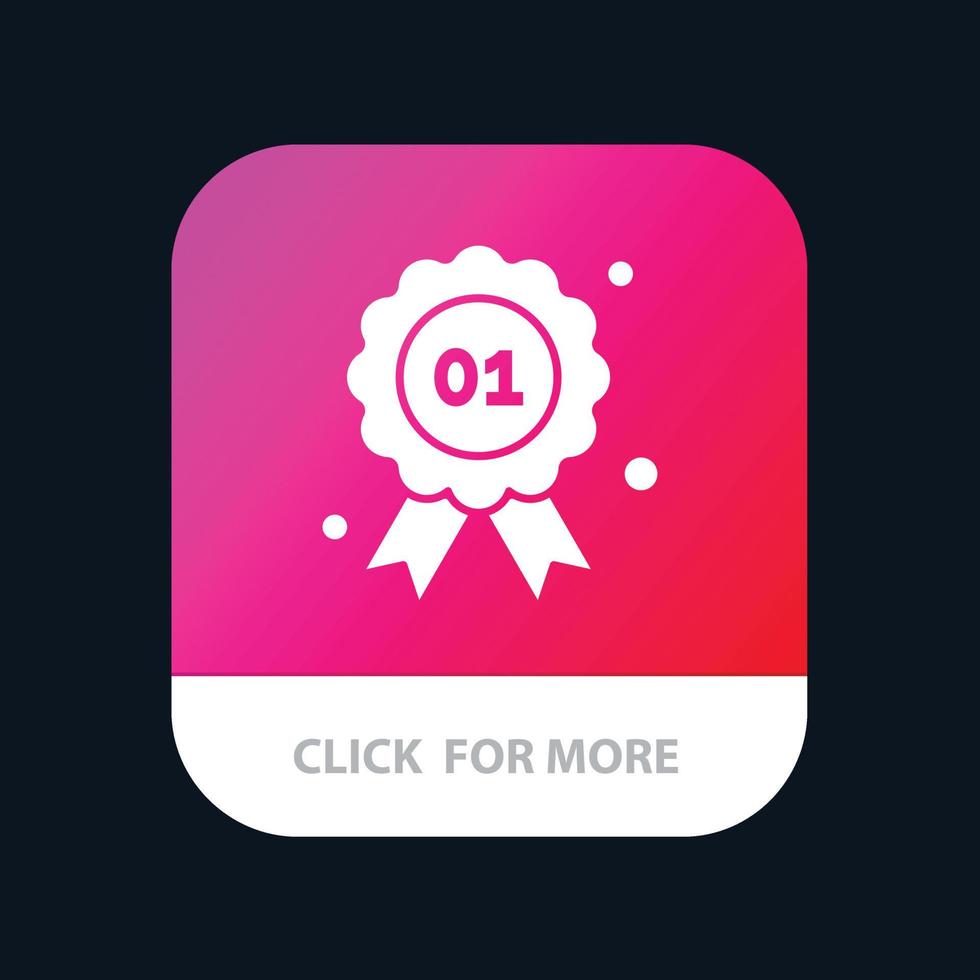 distintivo de prêmio qualidade canadá botão de aplicativo móvel android e ios versão glifo vetor