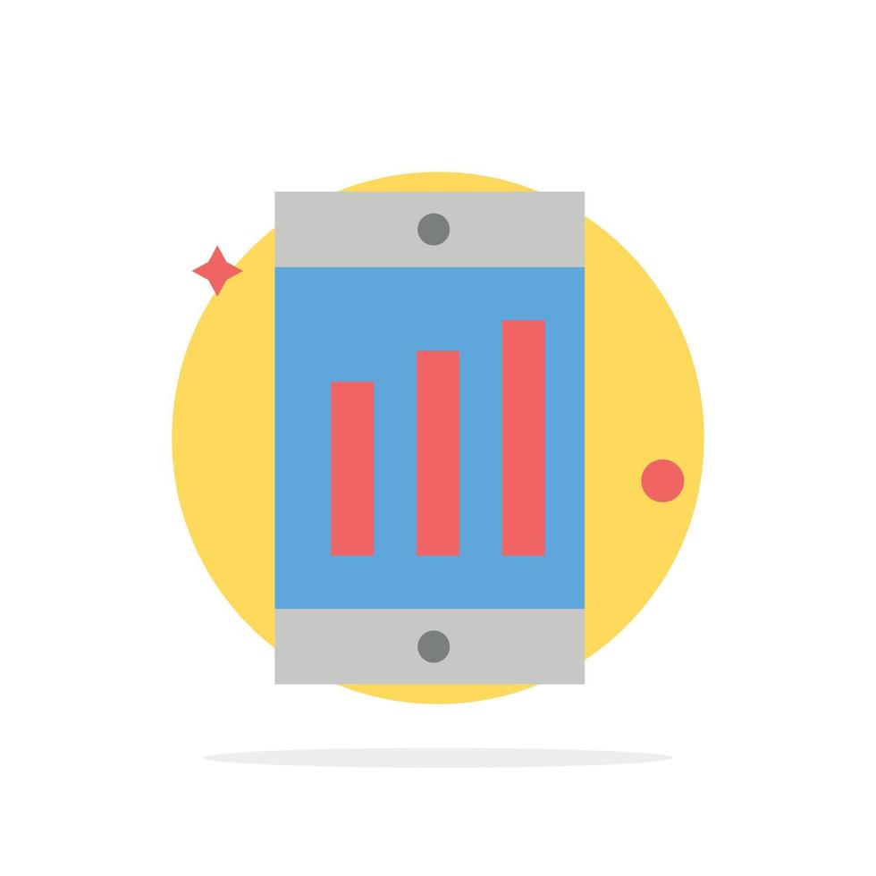gráfico de célula móvel abstrato círculo fundo ícone de cor plana vetor