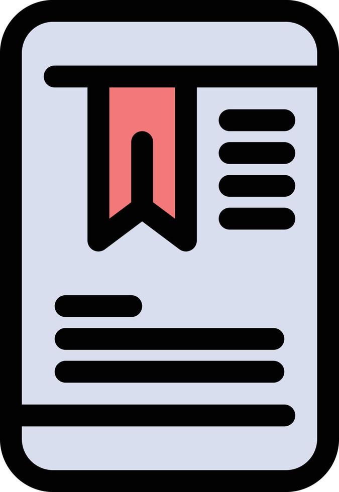 marca móvel no modelo de banner de ícone de vetor de ícone de cor plana de educação