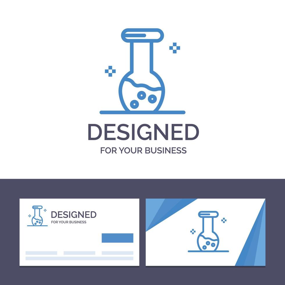 cartão de visita criativo e análise de modelo de logotipo bioquímica biologia química ilustração vetorial vetor