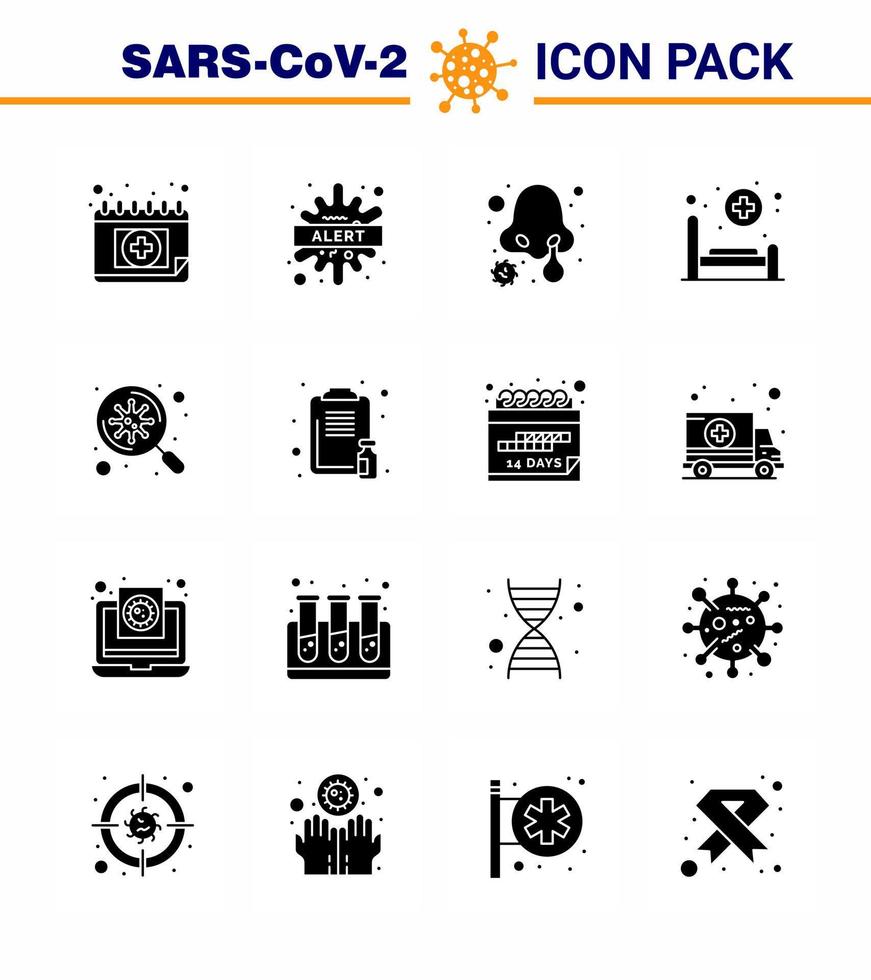 conjunto de ícones de prevenção de coronavírus 25 bactérias azuis vírus do paciente infecção do nariz do hospital vírus viral doença 2019nov vetor elementos de design