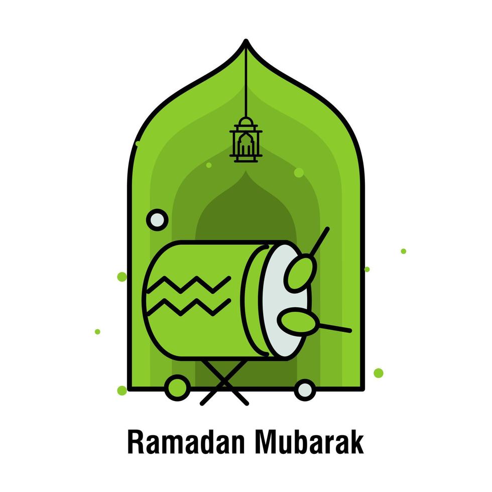 ilustração vetorial de bandeira do conceito ramadan kareem vetor