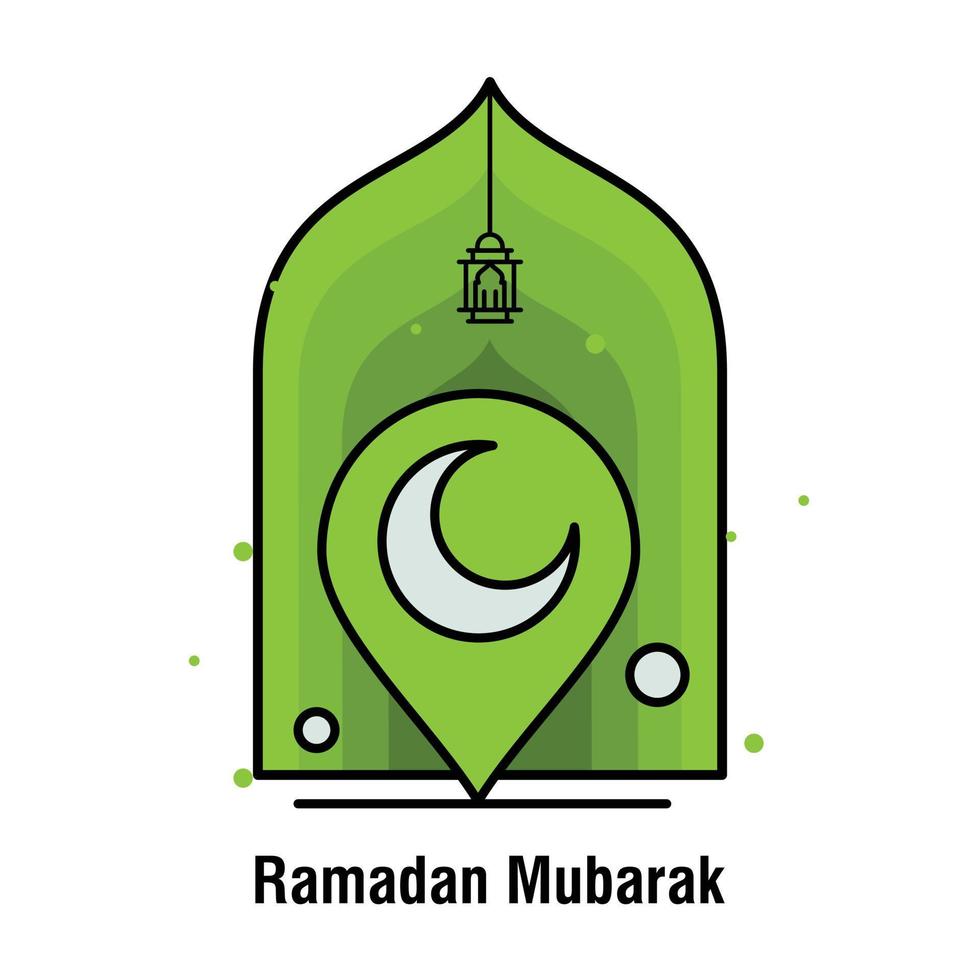 ilustração vetorial de bandeira do conceito ramadan kareem vetor