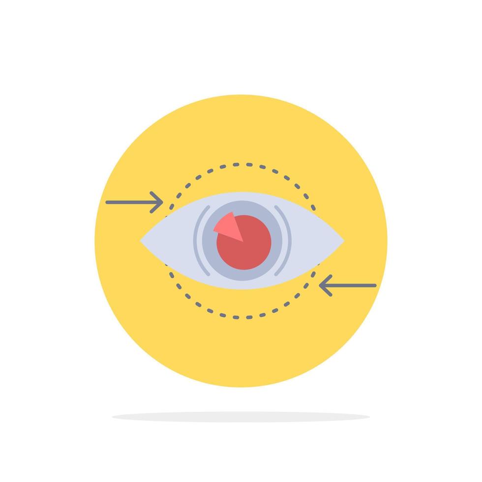 plano de visão de marketing de olho de negócios vetor de ícone de cor plana