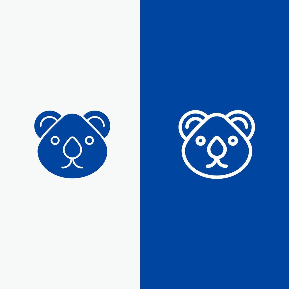 animal austrália city sets canguru sydney line e glifo ícone sólido azul bandeira linha e glifo ícone sólido bandeira azul vetor