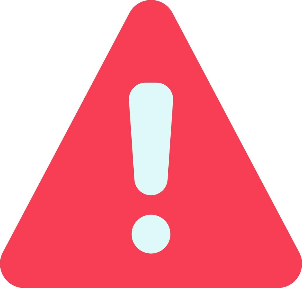 modelo de banner de ícone de vetor de ícone de cor plana de alerta de perigo