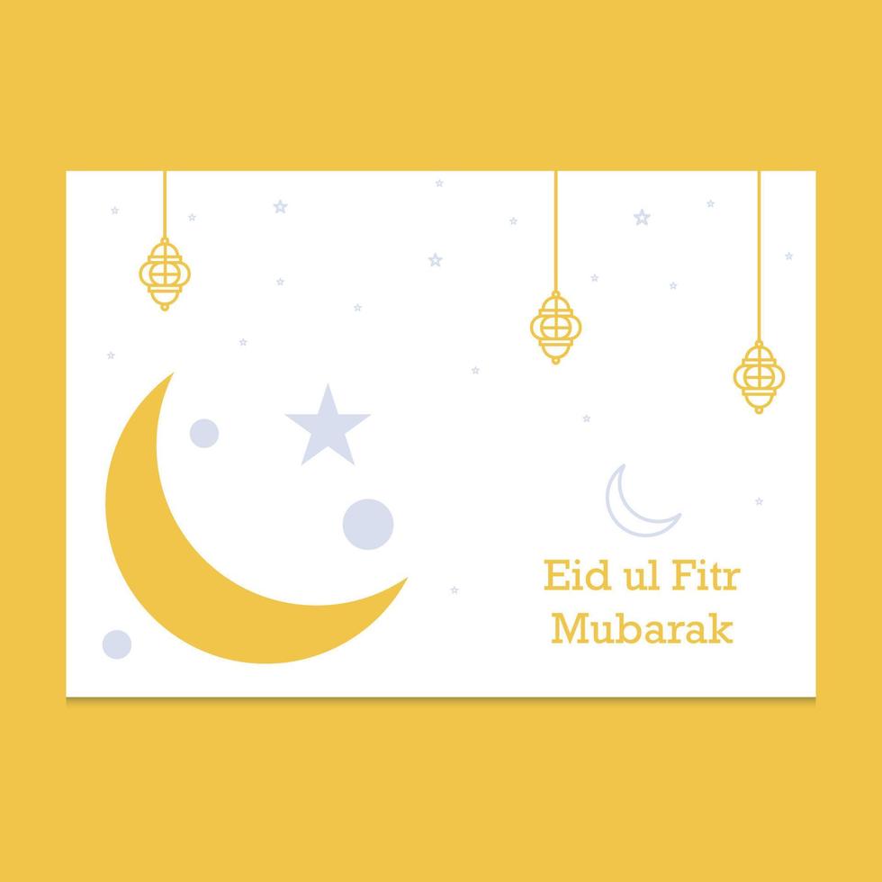 ilustração de cartão eid mubarak vetor