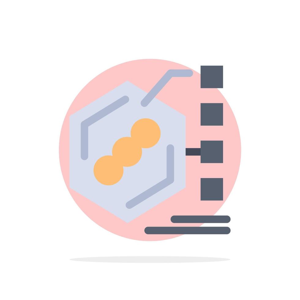 exame bioquímico de bactérias forma vida círculo abstrato ícone de cor plana vetor