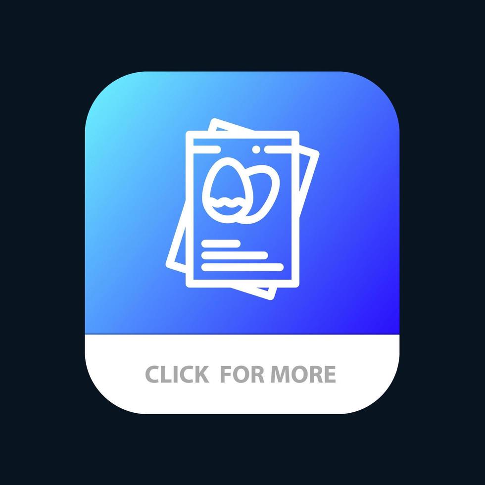 passaporte ovo ovos páscoa botão de aplicativo móvel android e ios linha versão vetor