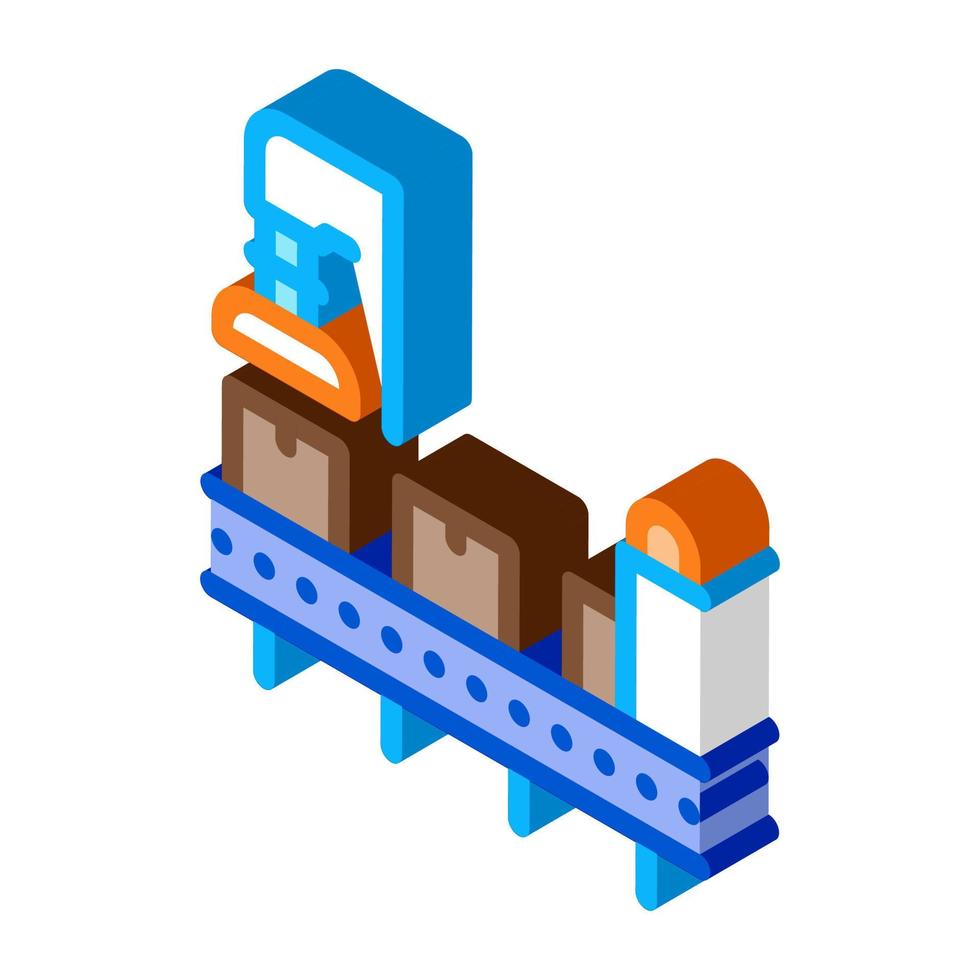ilustração em vetor ícone isométrico de processo de fabricação
