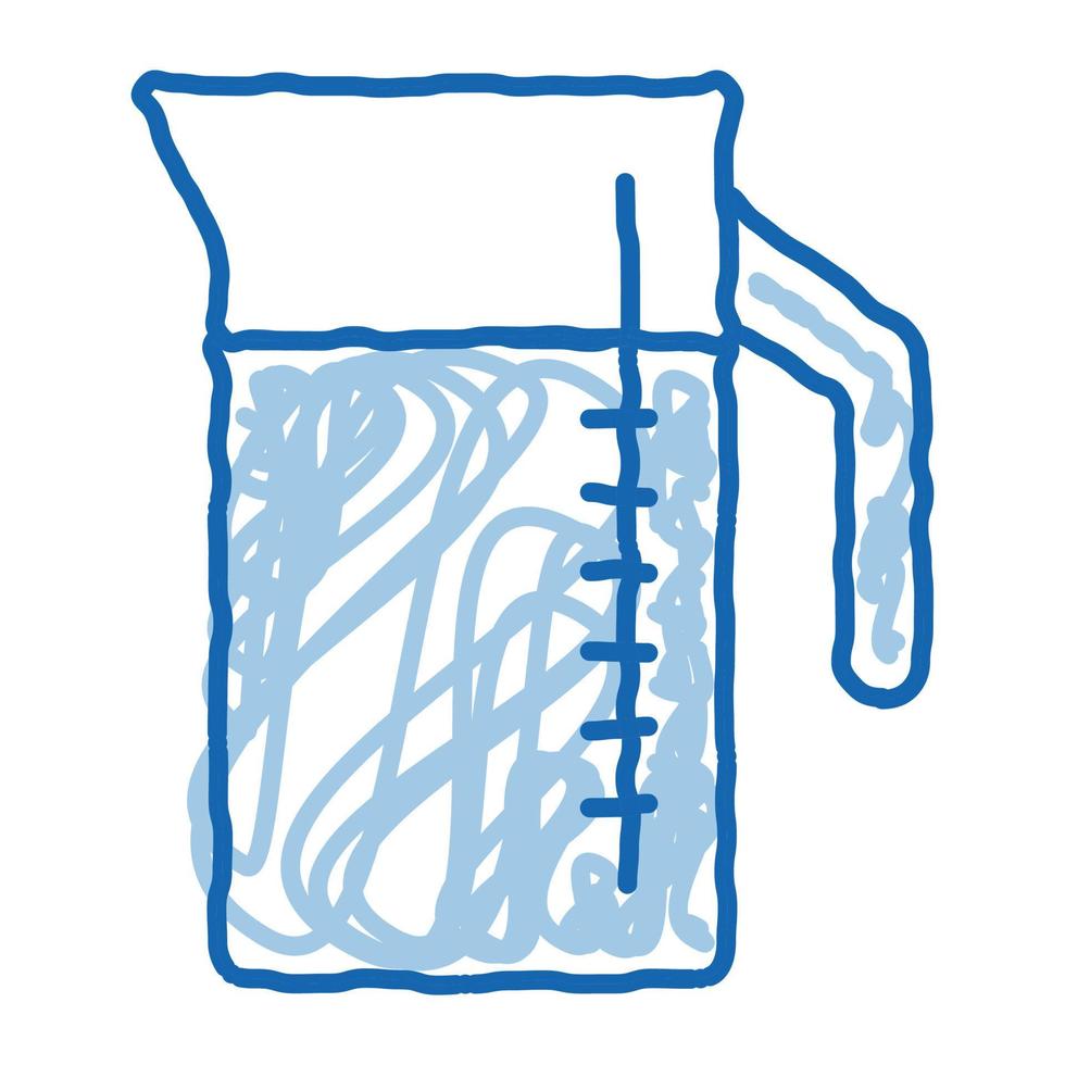 ícone de doodle de copo medidor ilustração desenhada à mão vetor