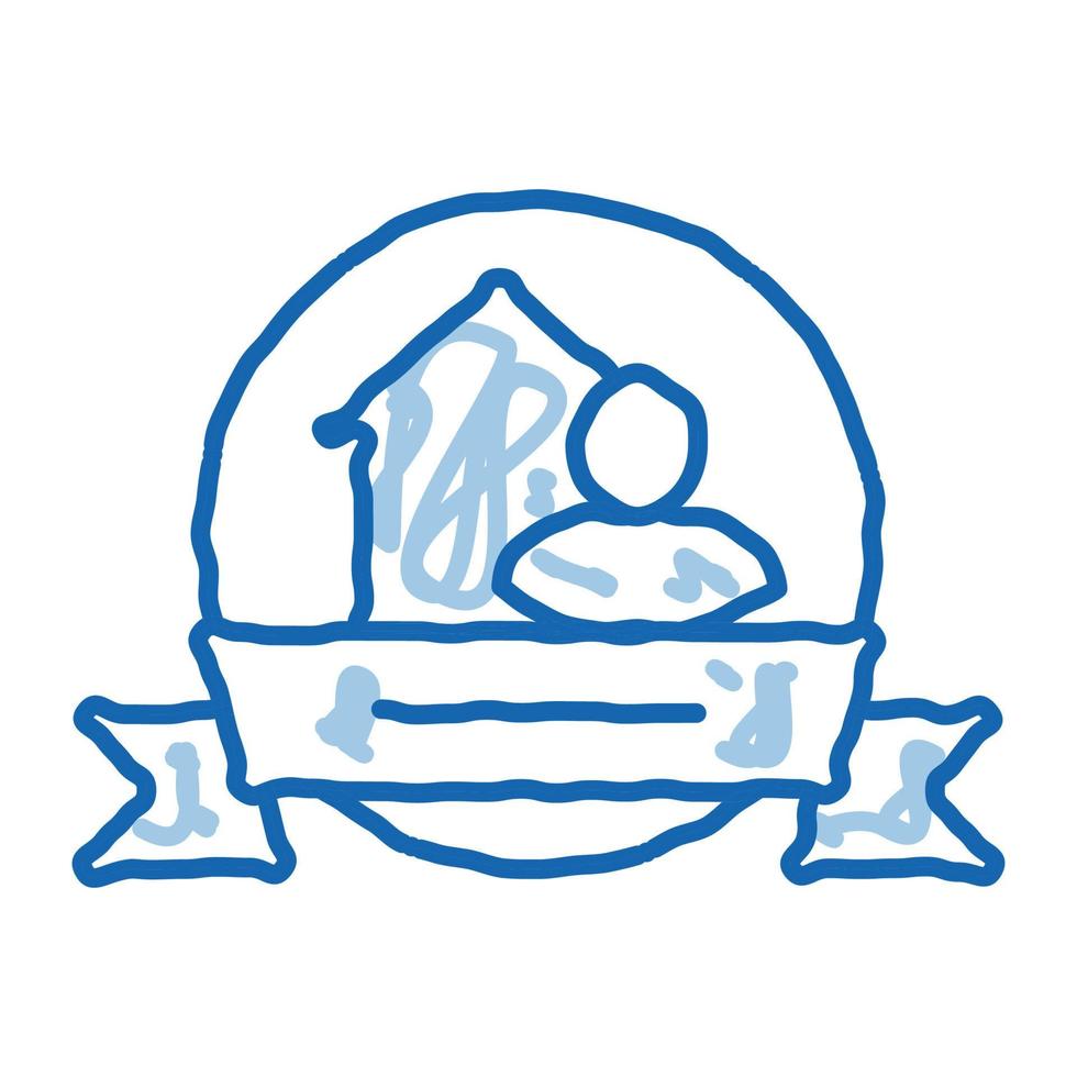 rótulo do logotipo da cervejaria ícone do doodle ilustração desenhada à mão vetor